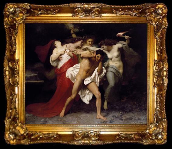 framed  Adolphe William Bouguereau Orestes Pursued by the Furies (mk26), ta009-2